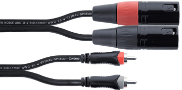 Cavo Audio Doppio XLR Maschio / RCA 3 M