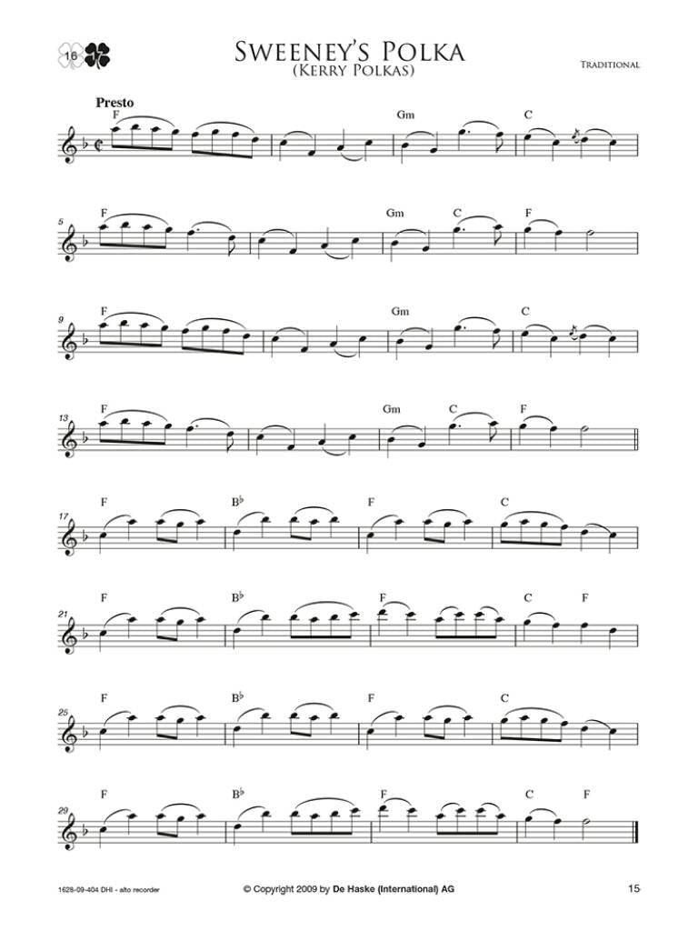 Irish Melodies Flauto Dolce Contralto - Johow