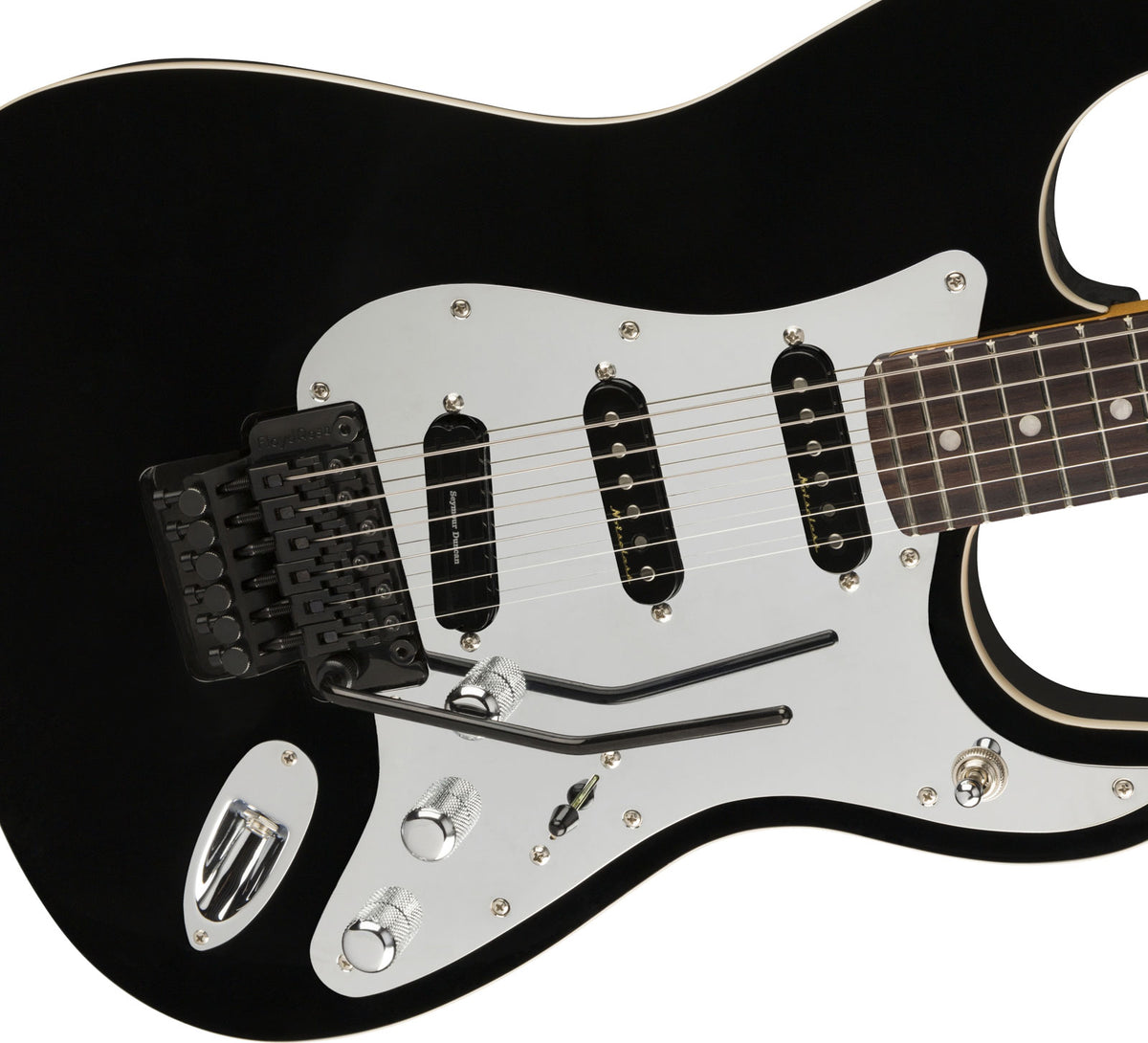 Stratocaster firmata Tom Morello RW Nero