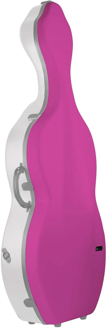Custodia Violoncello 4/4 Hightech Caramella + Ruote - Viola/Bianco