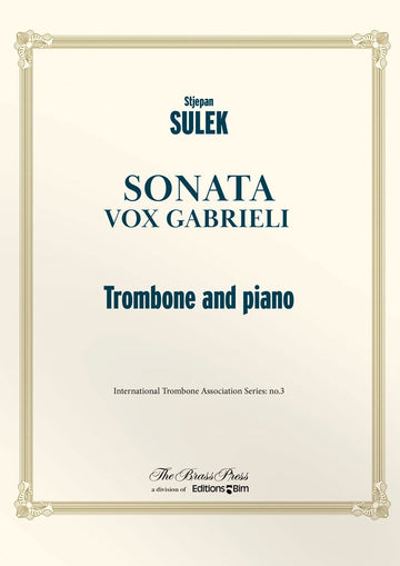 Sulek S. - Sonata - Trombone & Piano