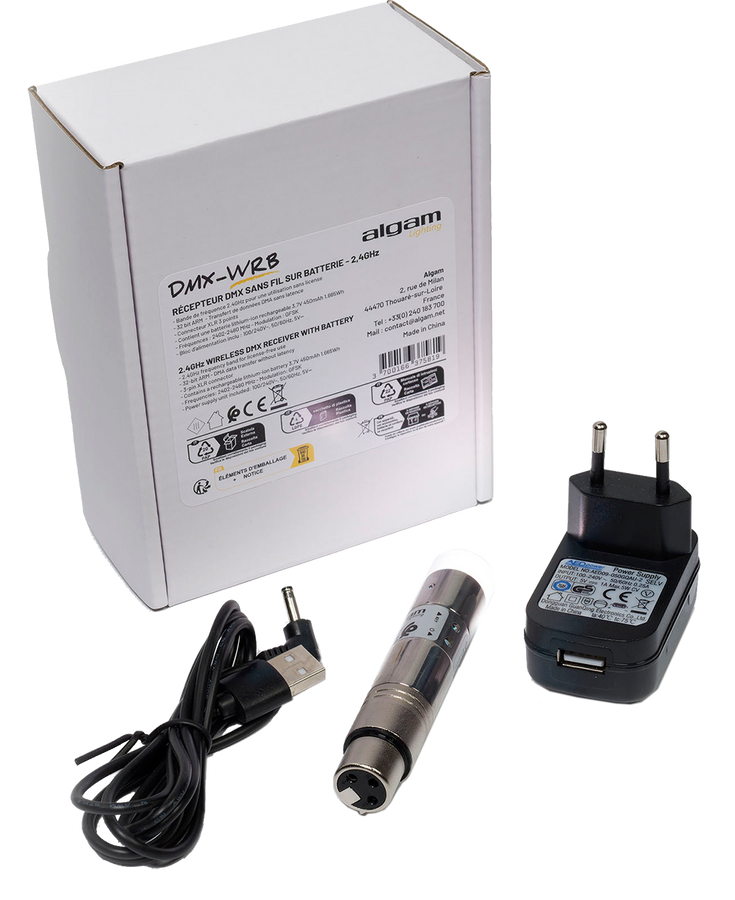 DMX-WRB Ricevitore DMX wireless a batteria