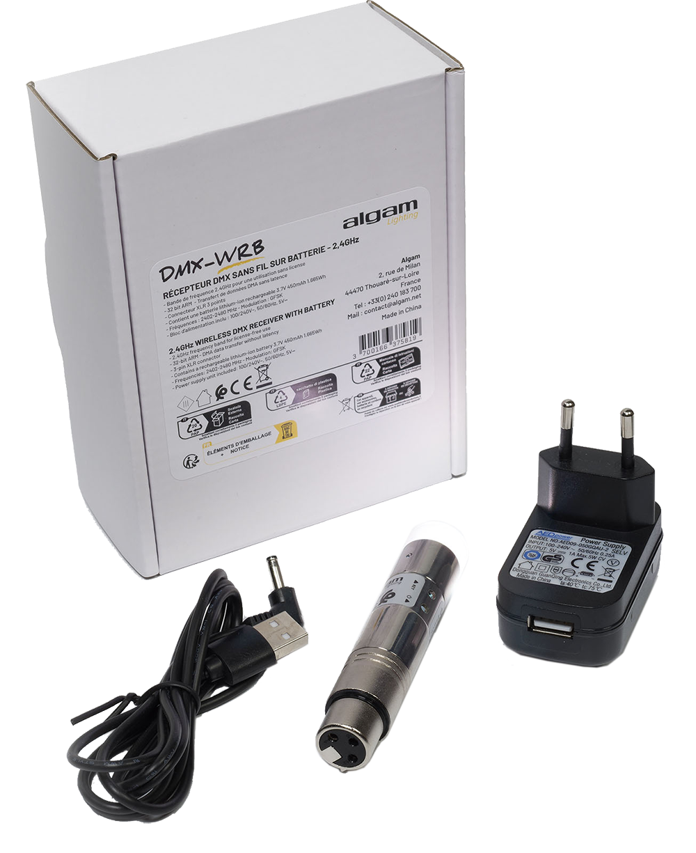 DMX-WRB Ricevitore DMX wireless a batteria