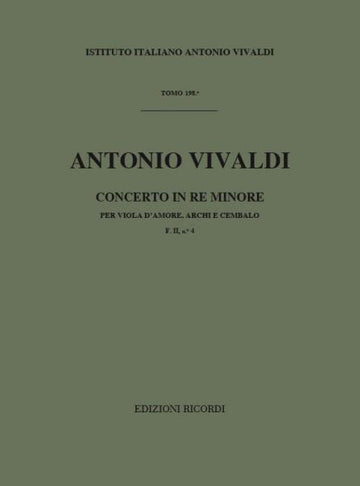 Vivaldi A. - Concerto in Re minore RV 393 F.ii/4 - Viola d'amore