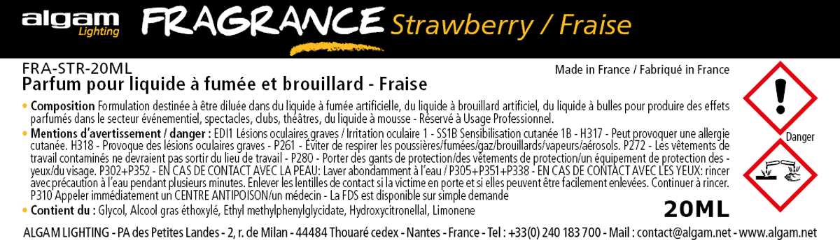 Profumo per Liquido per Fumo e Nebbia Fragola 20ML