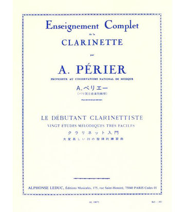 PERIER A. - LE DEBUTANT CLARINETTISTE