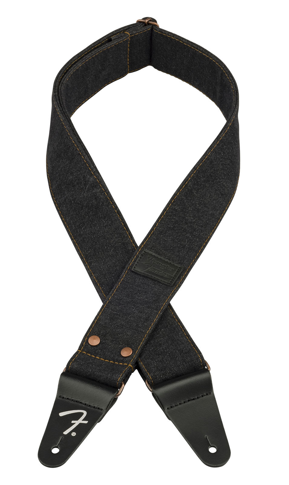 X Wrangler Cinghia in denim con borchie Nera