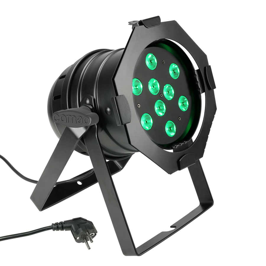 PAR 56 CAN 3W BS - Proiettore PAR a LED Tricolore (RGB) - 9 X 3 W - Struttura Nera