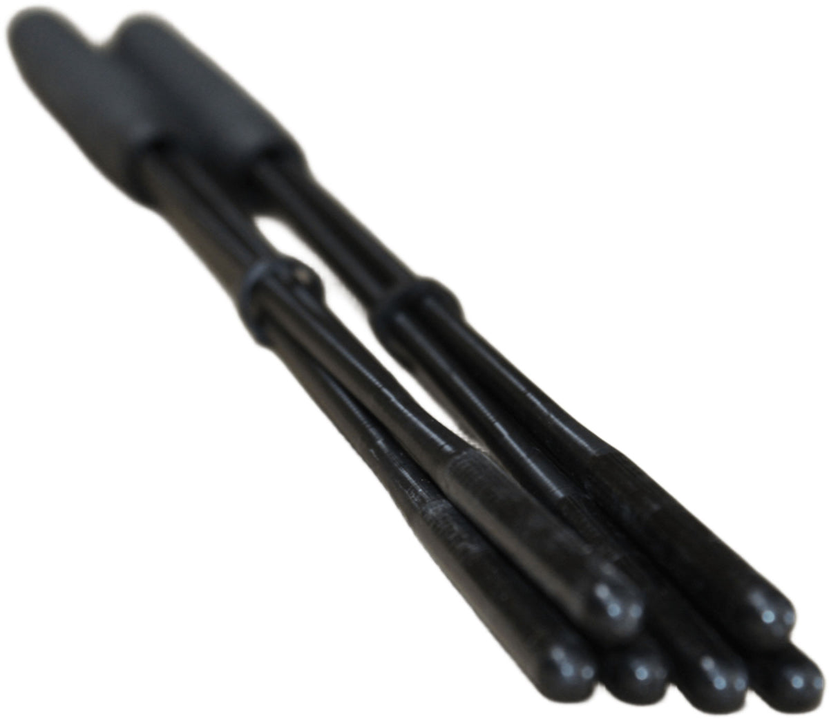 Bacchetta per tamborim 3 fili svasati nera, 36cm - dura