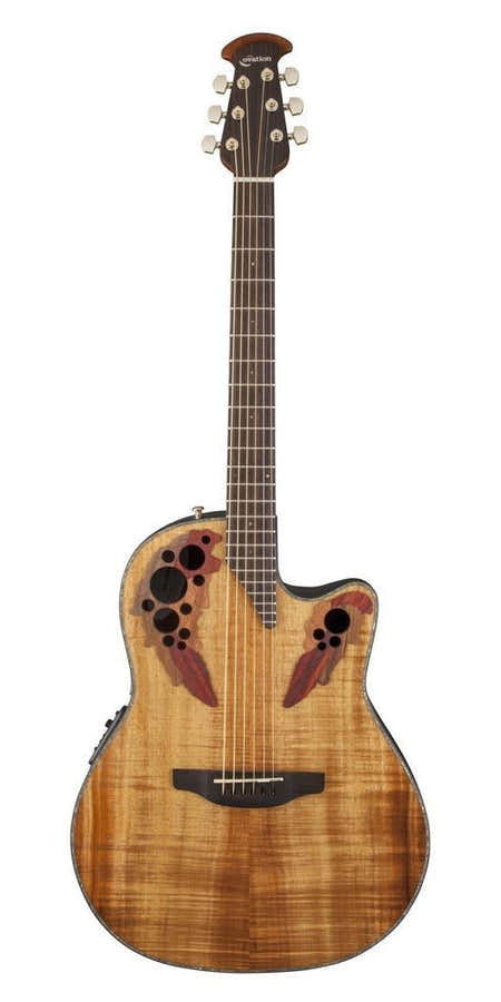 Chitarre Elettroacustiche Celebrity Elite Plus Mid Cutaway Figured Koa
