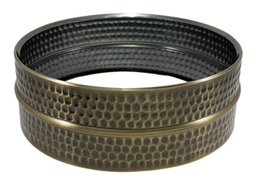 14X5 Fusto in Ottone Martellato Nichel Nero (ottone)
