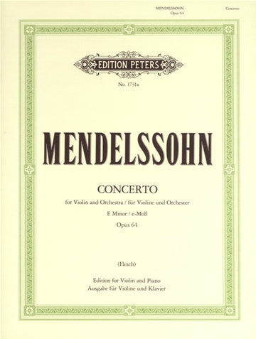 Mendelssohn Felix - Concerto per violino in mi minore Op.64 - Violino e pianoforte