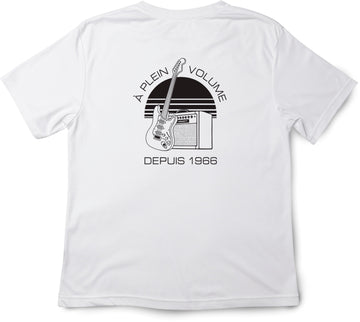White T-Shirt Black Classic Logo M-Size