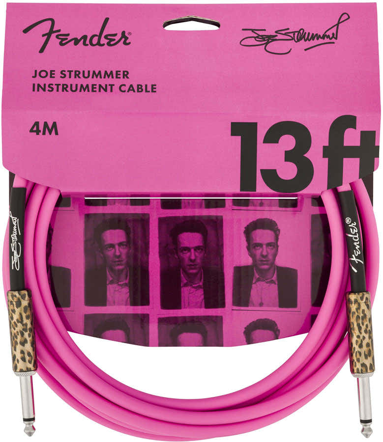 JOE STRUMMER 13' INSTRUMENT CABLE PINK LEOPARD