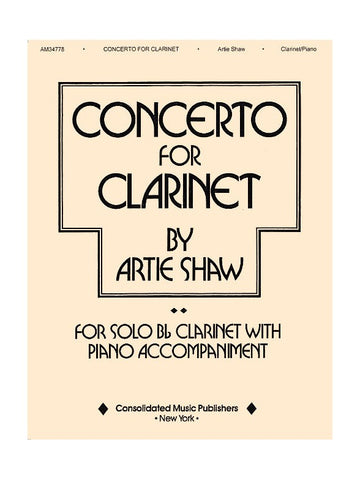 ARTIE SHAW - CONCERTO FOR CLARINET - CLARINETTE & PIANO