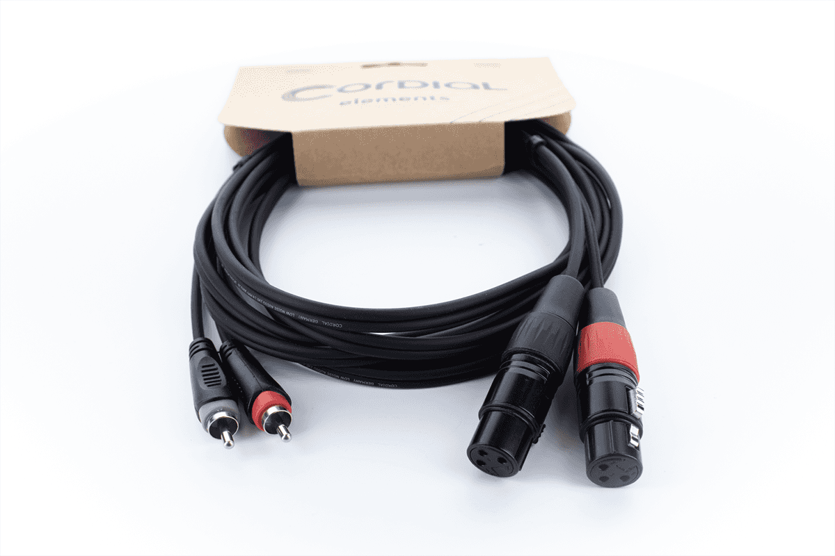 Cavo Audio Doppio XLR Femmina / RCA 3 M